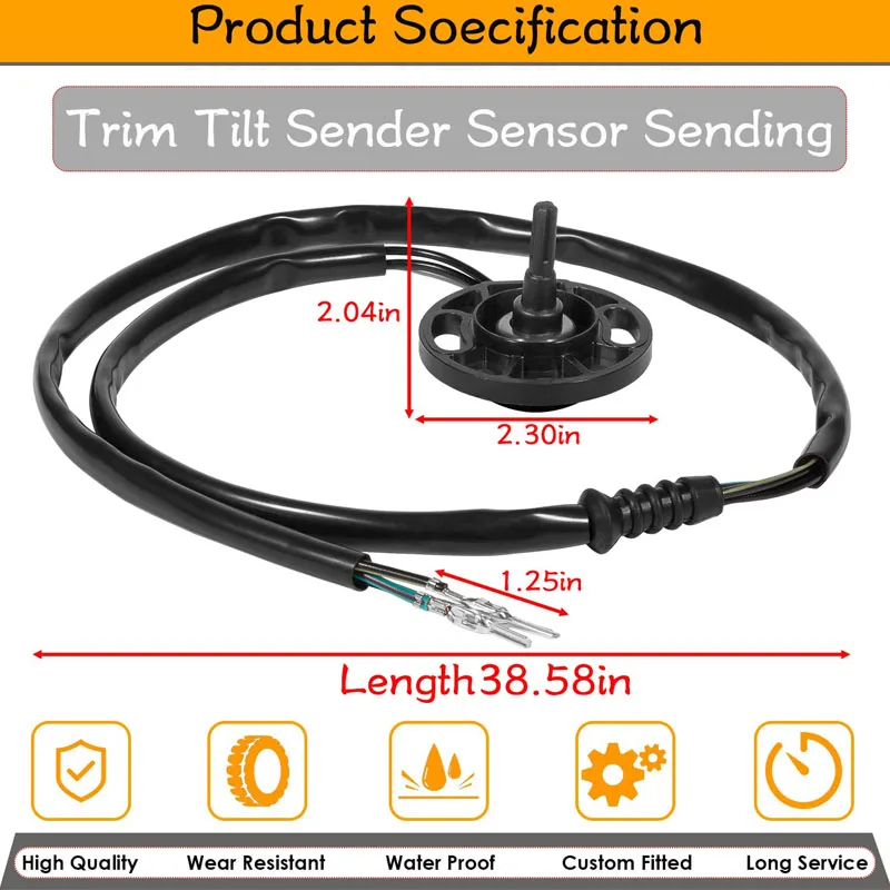 Boat Parts Trim Tilt Sender Sensor Sending For Volvo Penta SX-A, DPS-A, DPS-B Sterndrives Drive, Replaces 21484383, 3841840