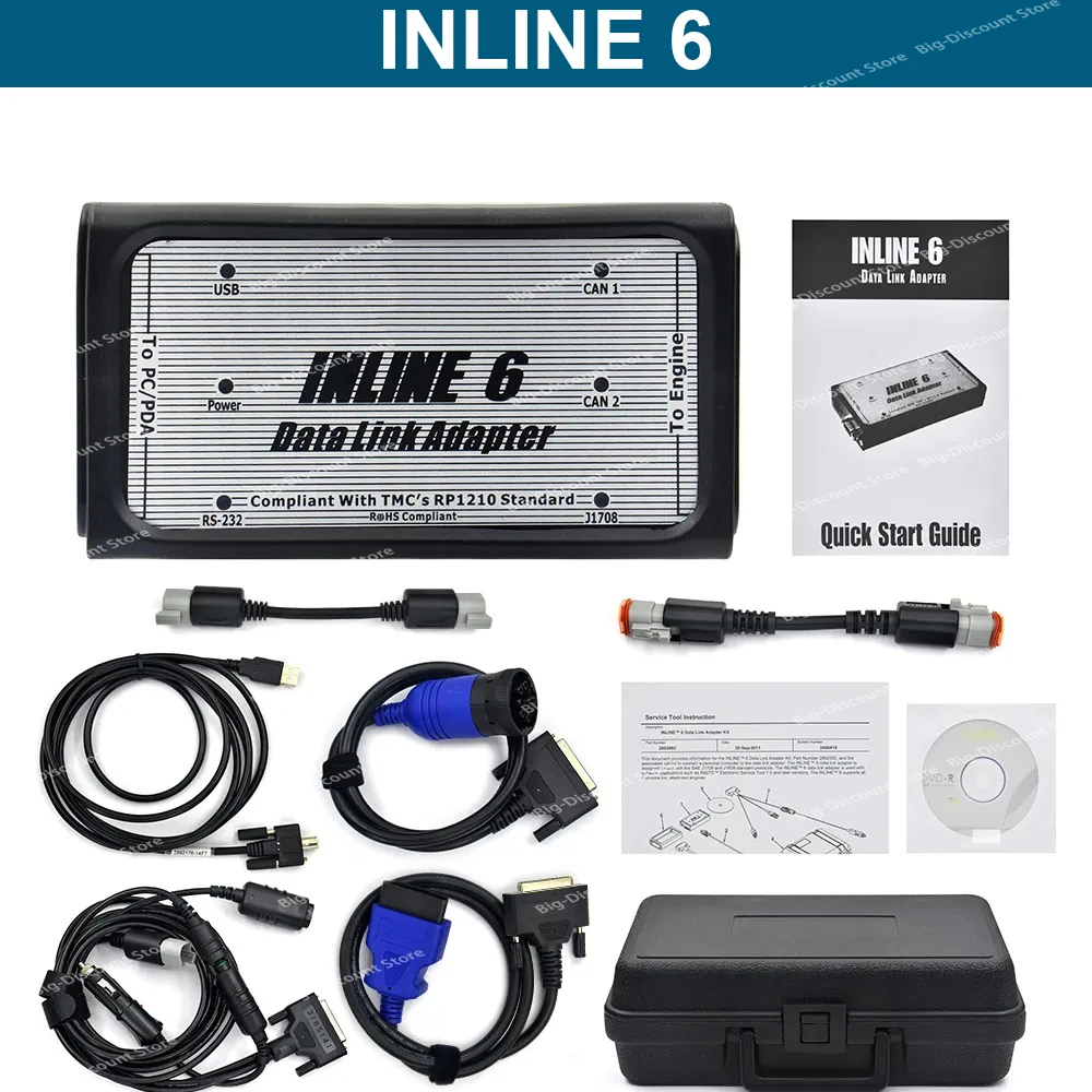 

Diagnostic Tool For Commins Inline 6 Data Link Adapter Heavy Duty Truck Complete OBD2 Scanner Cummins Insite 8.7 Pro with Keygen