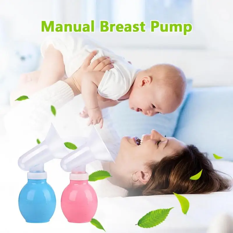 Portable manual breast pump safety food grade PP nipple sucking pump for baby infant milker feeding bottle breast pumps