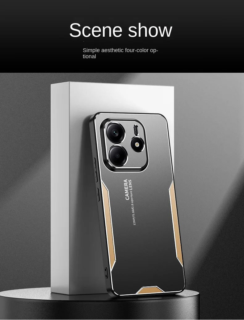 Hard Aluminum Alloy + PC Shockproof Protective Back Cover