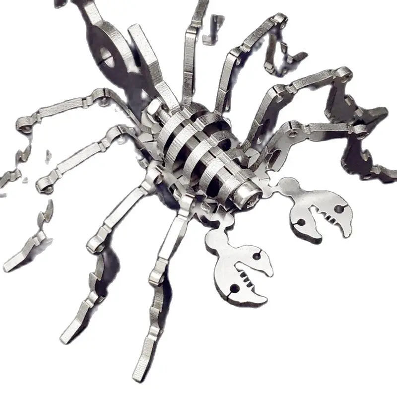 3D Metal Puzzle Scorpion Models Kits Steel Warcraft DIY Assembled Jigsaw Detachable Educational Toys Puzzles Gifts For Adult 6