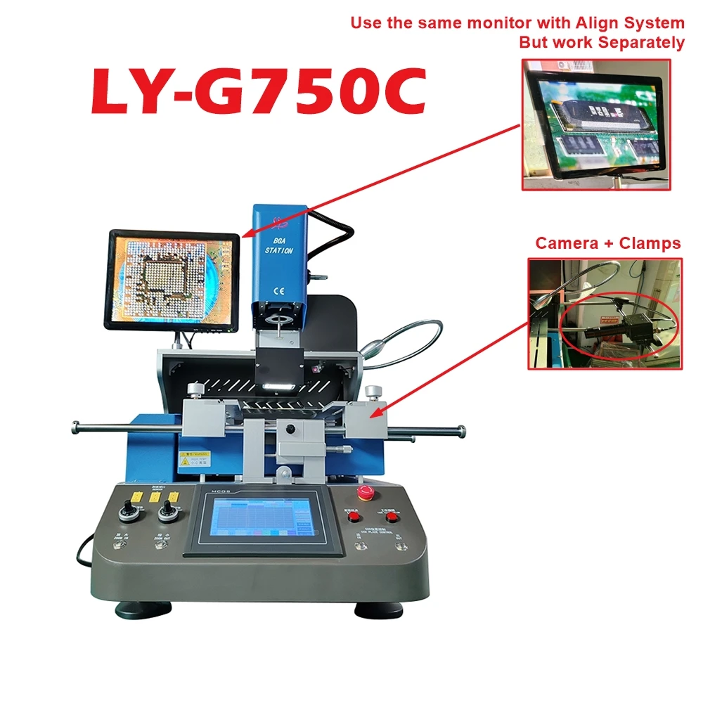 6800W G750C Pro 반자동 정렬 시스템 BGA 리워크 머신 솔더 스테이션 칩 수리 기계 (노트북, 게임 콘솔용)