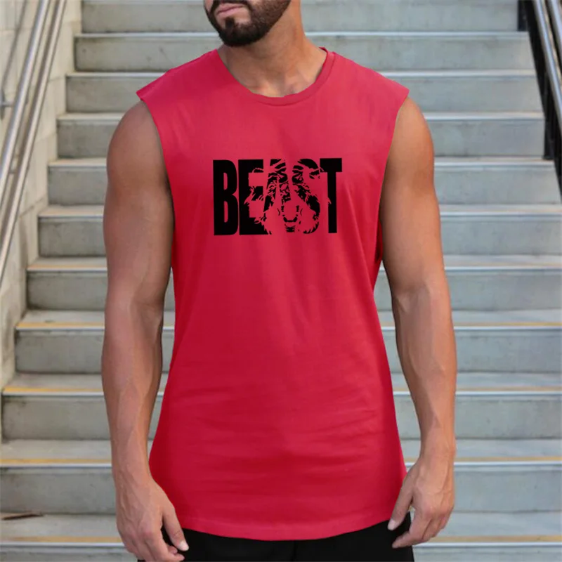 

Brand Workout Fashion Gym Tank Top Men Summer Clothing Running Fitness Singlets Stringer Sleeveless Shirt Muscle Sport Vest