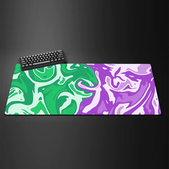 Vibrant Abstract Art Gaming Desk Mat – Large Non-Slip Rubber with Locking Edge, 900x400