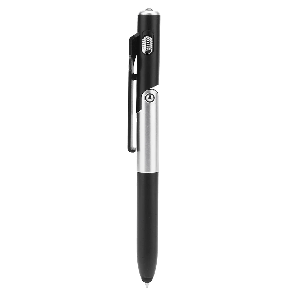 1pcs 4 in 1 Ballpoint Pen with LED Light Black Ink Pen with Folding Phone Holder School Office Stationery