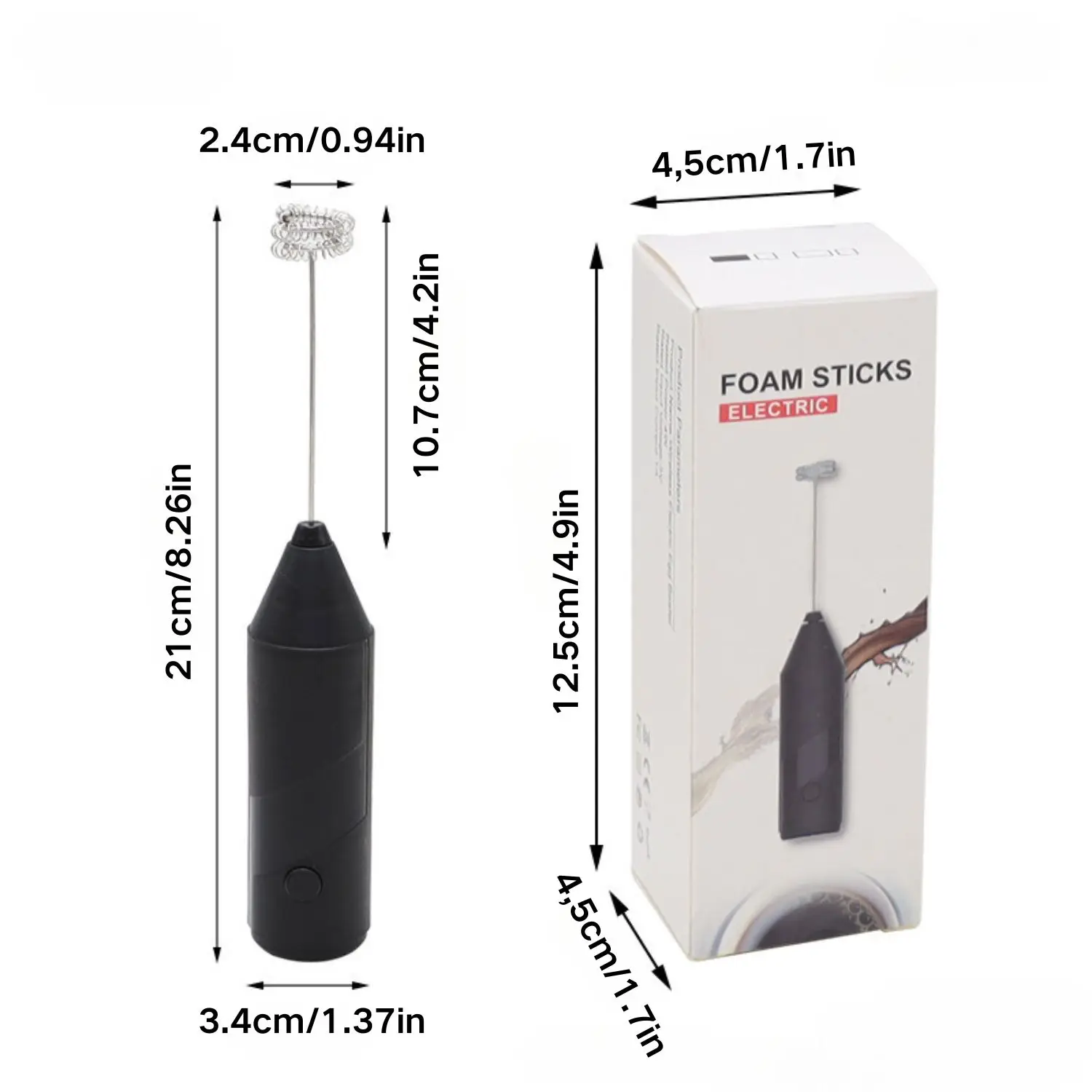 Handheld Electric Mixer Egg Beater Milk Frother Coffee Latte Cappuccino Foam Machine Matcha Mixer Kitchen Gadget 1 Pack