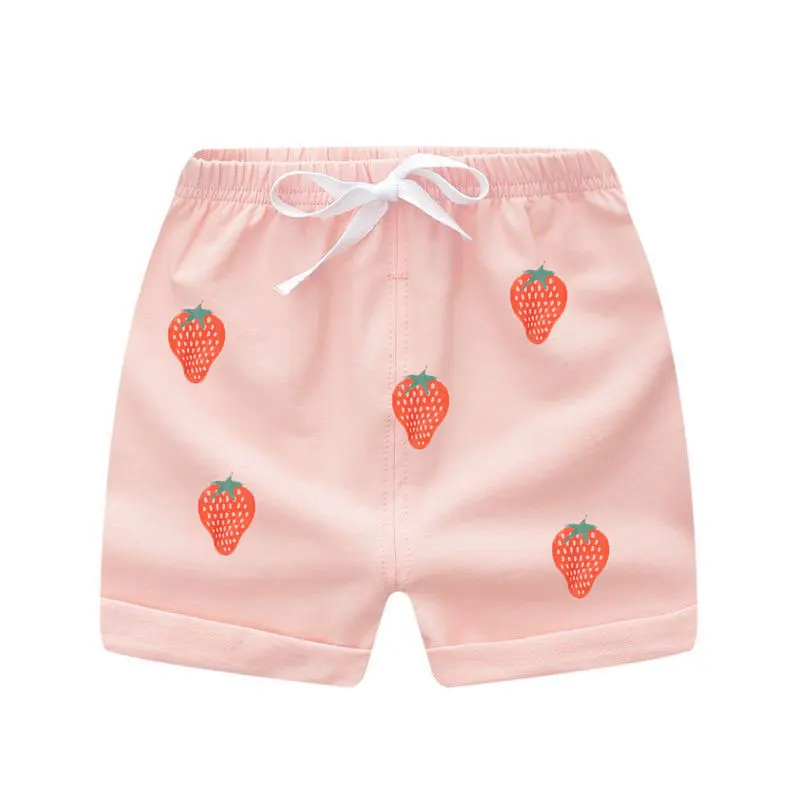 Summer Toddler Shorts Full Printing Beach Pants for Kids Boys Girls Cotton Trousers Home Wear