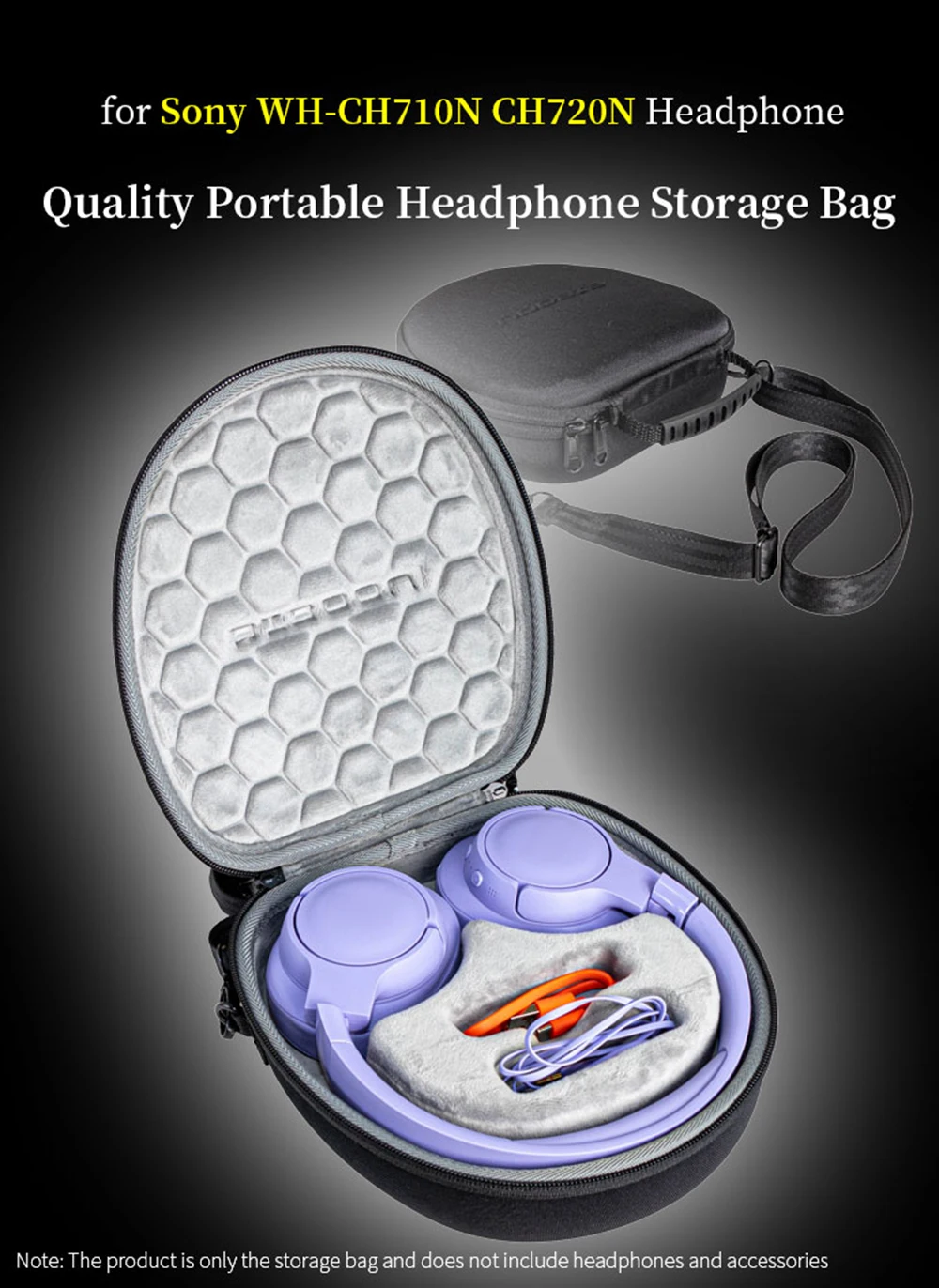 Quality Hard EVA Storage Bag for Sony WH-CH710N CH720N Headphone Box Portable WH-CH720N Earphone Travel Carrying Case