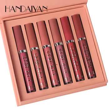 HANDAIYAN Set of 6 NonStick Cup Liquid lipstick , Long-Lasting Lip Gloss Gift Box – Matte Finish Lip Gloss, Resistant to Fading 4
