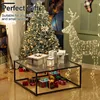Glass Coffee Table Modern Center Table,Minimalist Coffee Table Sofa Side Tea Table for Living Room,Tempered Glass-top 3