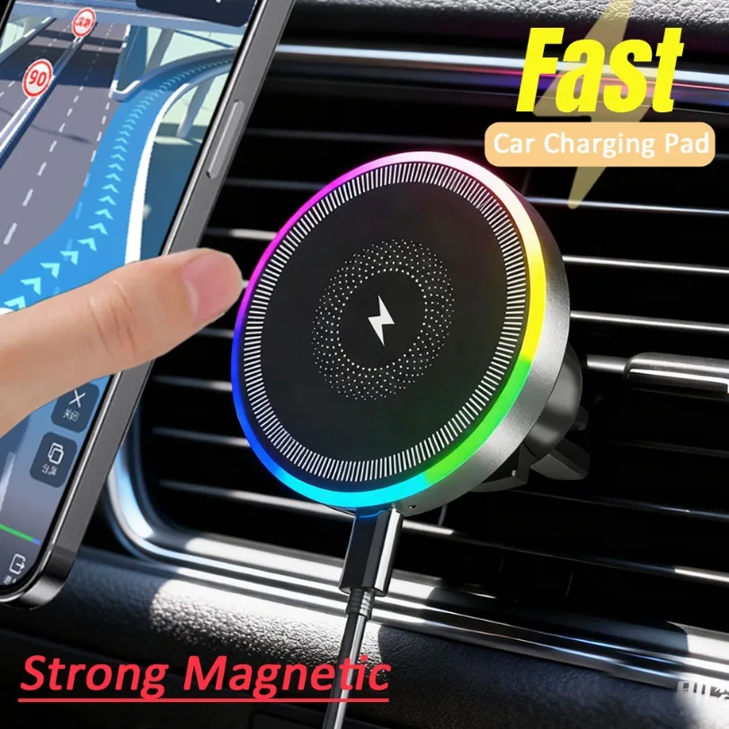 RGB MagSafe Car Vent Wireless Charger iPhone 16/15