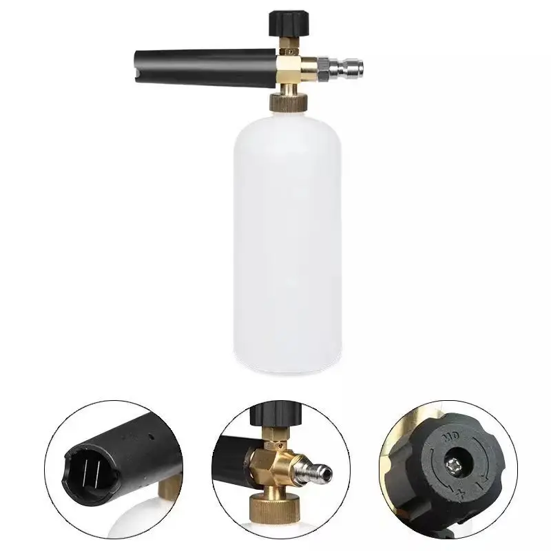Foam Cannon Heavy-duty Vehicle Foam Shock Wave Wide-neck Adjustable Snow Gun And Thick Foam With 1/4 Inch Quick Conne 1pc foam cannon