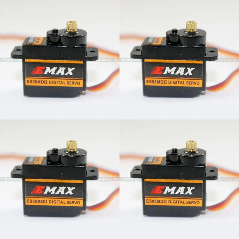 EMAX ES08MDII цифровой сервопривод 12g/1,6/2,0 кг. См металлическая Шестерня для радиоуправляемой модели самолета лодки автомобиля