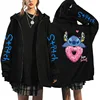 Oversized Y2k Zip-up Hoodie Disney Women's Lilo & Stitch Costume Winter Clothes Woman Long Sleeve Warm Jacket Zip-up Street Tops 6