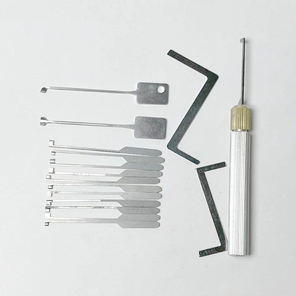 

Brand New 14 Pcs Quick Open Toolkit For Advanced Hook Picks Tool Stainless Steel Locksmith Supplies Hardware Repair Tools