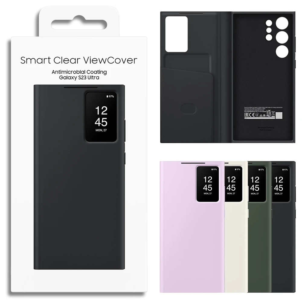 Smart View Wallet Flip Case For Samsung Galaxy S23 Ultra SM-S918B