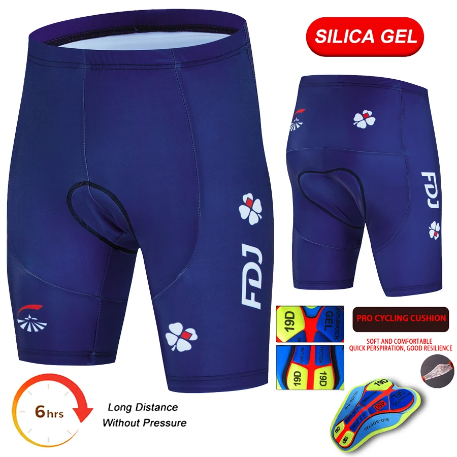 Cycling Shorts FDJ Shockproof Summer Cycling Shorts 19D Gel Pad Cycling Short Pants Mountain Bike Shorts Clothing Bicycle Clothes