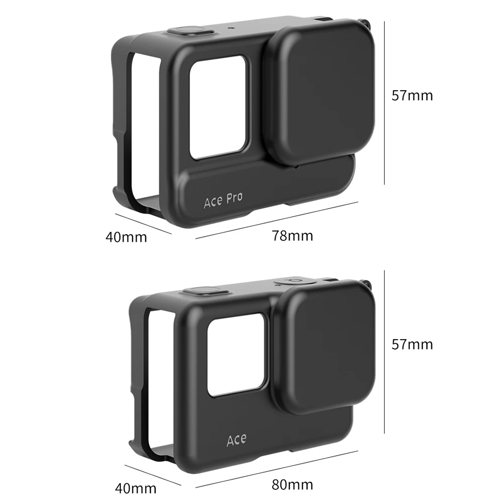 VRIG 스포츠 카메라 실리콘 케이스 보호 커버 케이지 렌즈 캡, Insta360 Ace Pro/Insta360 Ace 카메라 액세서리와 호환