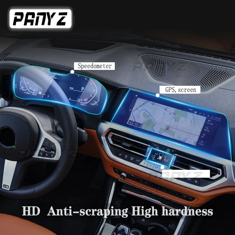 자동차 인테리어 계기판 멤브레인 LCD 스크린 강화 유리 스크래치 방지 보호 필름, BMW G20 G21 시리즈 3 2020 2022
