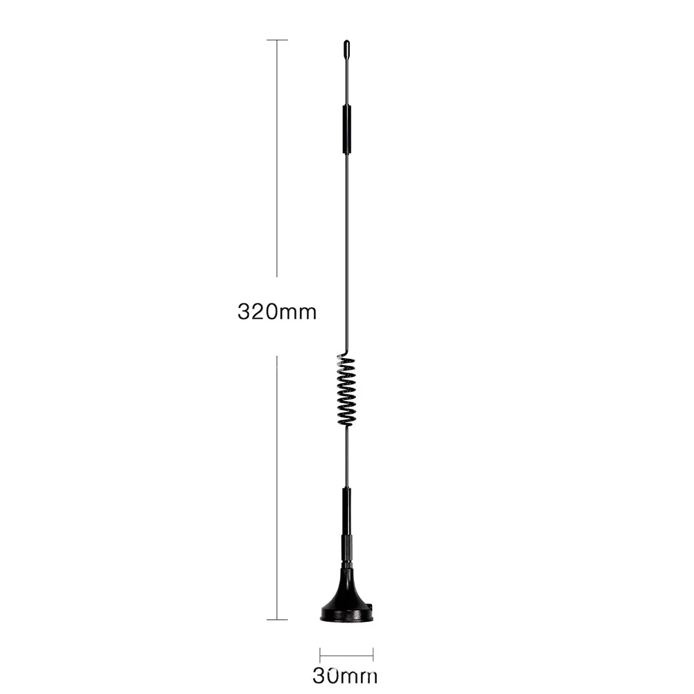 KEBIDUMEI 4G LTE 자기 안테나 700-2700MHz 고이득 12dBi SMA 남성 커넥터 외부 라우터 흡착식 안테나 신호 증폭기