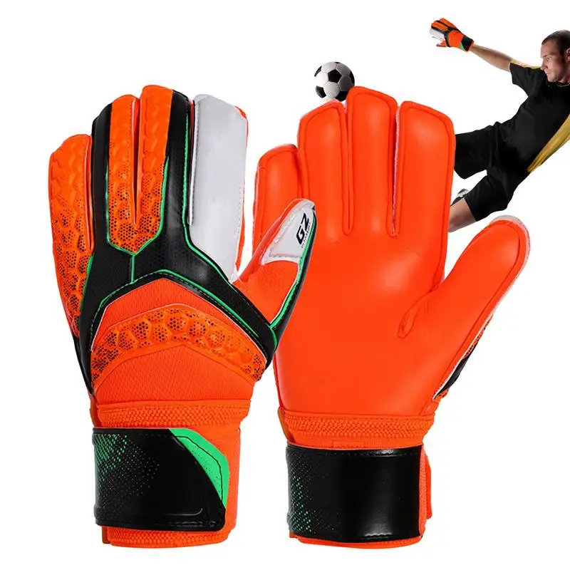 

Kids Goalie Gloves Soccer Anti-Slip Football Goalkeeper Gloves Latex Goalkeeper Gloves With Strong Grips Palms Keeper Gloves For