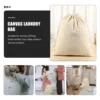 Foldable Canvas Laundry Bag Drawstring Hotel Clothes ganizer Pouch Bathroom Dirty Storage Container Travel Bag Home Textiles 6