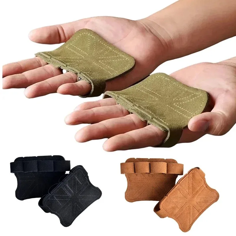 Leather Weight Lifting Training Gloves for Enhanced Grip and Palm Protection
