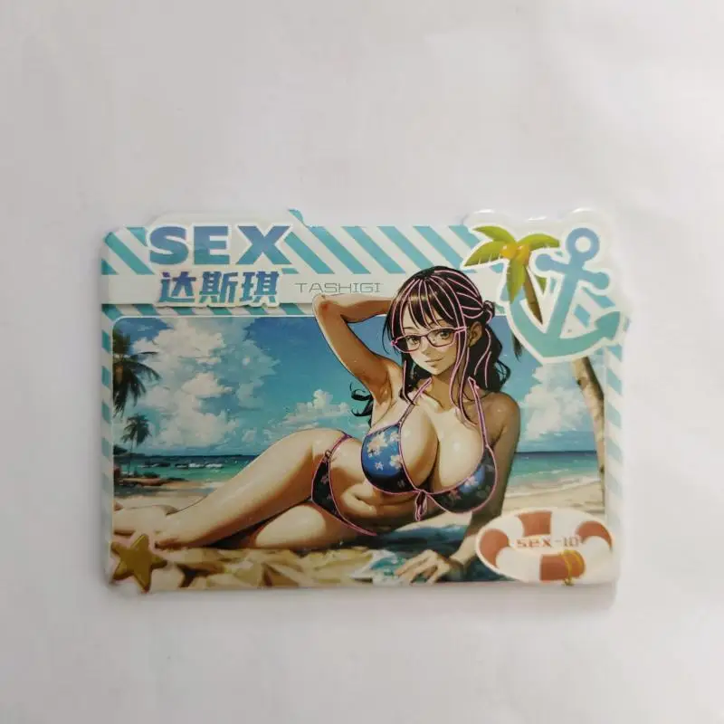 Anime One Piece Boa Hancock Nefertari D Vivi Charlotte Pudding Violet Hina Tashigi Collectible Card Toy Christmas Birthday Gift