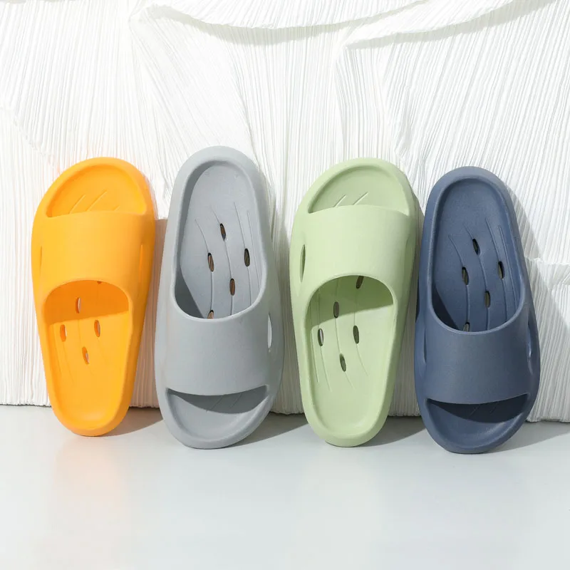

WDZKN Fashion Summer Women Home Slippers Soft EVA Flat Indoor Bathroom Slippers Ladies Lightweight Non-slip Couple Slides Men