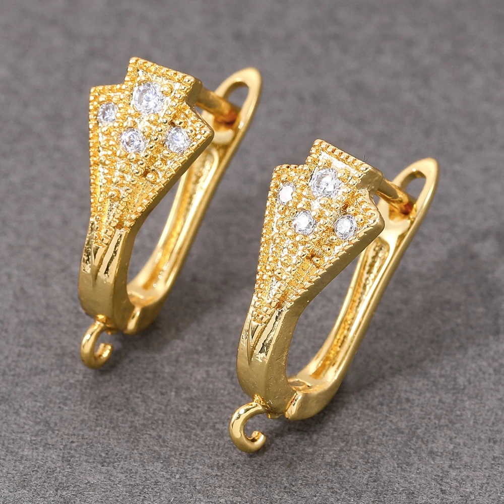 Juya DIY Anti-Allergie Material Ballen Ohr Draht Haken Gold Silber Überzogene Ohrring Zubehör Für frauen Ohrring, Der liefert – Detail 7