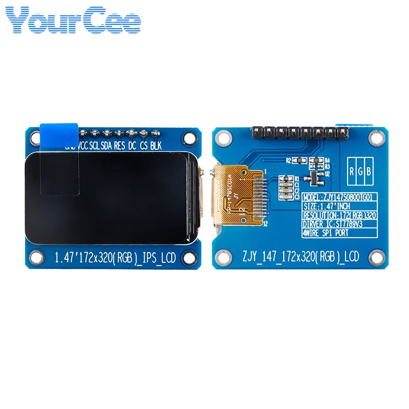 Màn hình LCD TFT 1.47 inch HD IPS ST7789 giao tiếp SPI - Linh kiện Smart