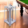 8-Hole Billiard Cue Rack - Wood Multifunctional Pool Stick Stand Holder Cue Holder for Fishing Rod Golf Club (Wood Grain/White) 4