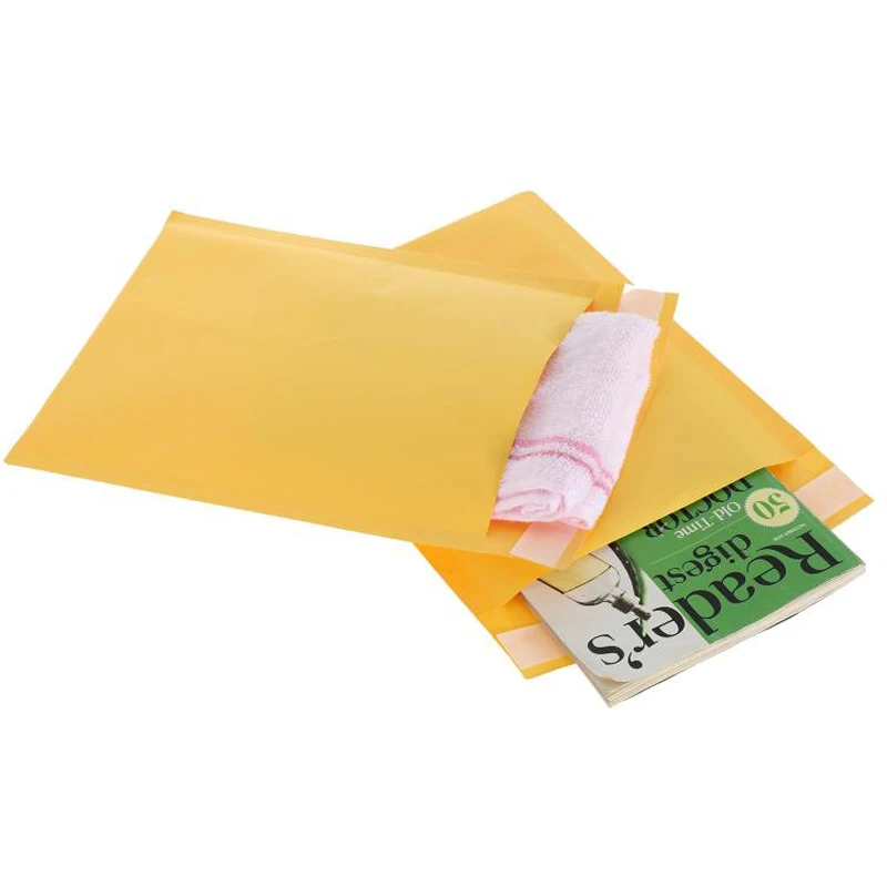 50PCS Kraft Paper Bubble Envelopes Bags Bubble Mailing Bag Mailers Padded Shipping Envelope Business Supplies Various Sizes