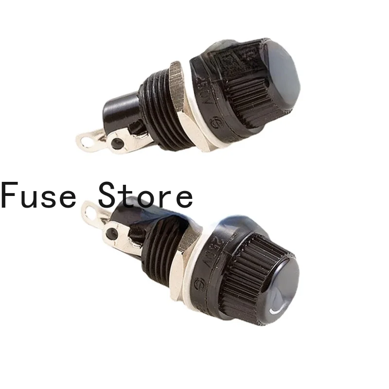 

5PCS Screw Type Imported Fuse Holder R3-12 5 * 20mm Box Glass 10A 250V