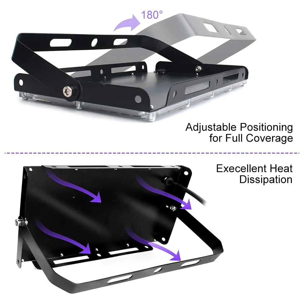 395nm LED UV Floodlight 110V/220V 50W 100W Waterproof for Stage Disco Party