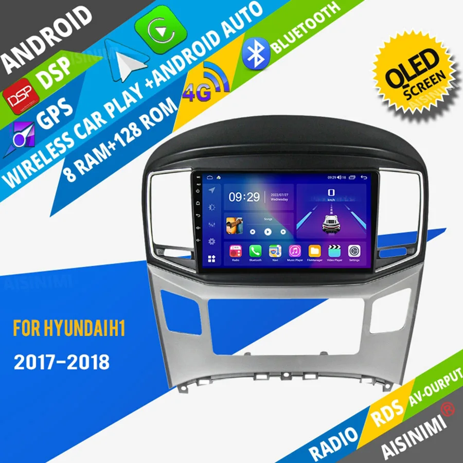 

AISINIMI автомобильный dvd-плеер на основе Android навигация для Hyundai H1 2017-2018 автомобильное радио автомобильное аудио Gps Мультимедиа стерео монитор