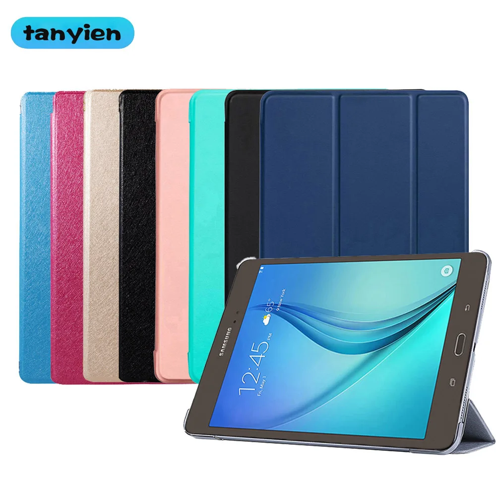 

Tablet Case For Samsung Galaxy Tab A 9.7 & S Pen 2015 SM-T550 T555 SM-P550 SM-P555 Trifold Magnetic Funda Flip Stand Smart Cover