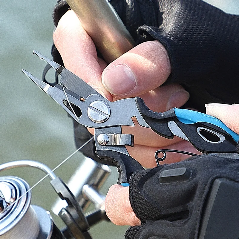 Fishing Pliers Multifunctional 420 Stainless Steel Body Scissors Line Cutter Hooks Remover Outdoor Fishing Tools