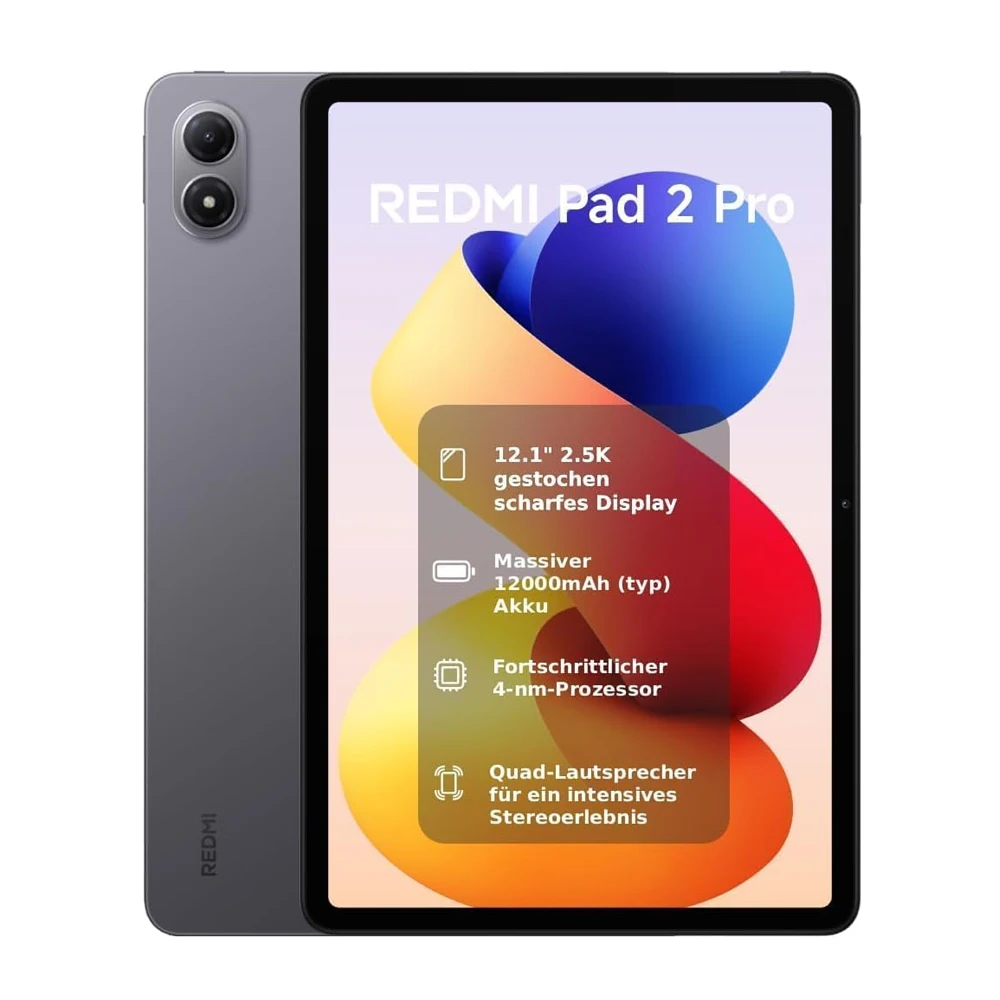 Tablette Xiaomi Redmi Pad 2 Pro Version Globale, écran 12,1" 2,5K, batterie 12000 mAh, Snapdragon 7s Gen 4, Wi-Fi 6 1