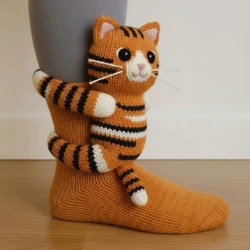 Cozy & Warm 3D Knitted Animal Socks (Tiger)