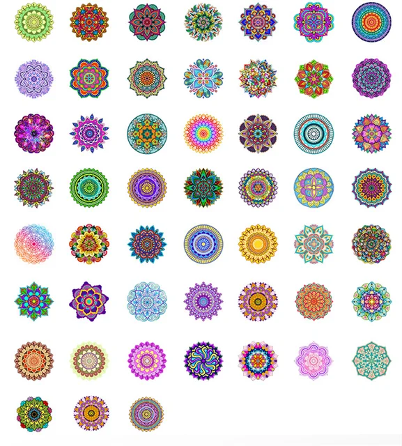 50Pcs Aesthetic Mandala Yoga Stickers for Laptop Phone Stationery DIY  Scrapbooking Material Sticker Pack Craft Supplies - AliExpress