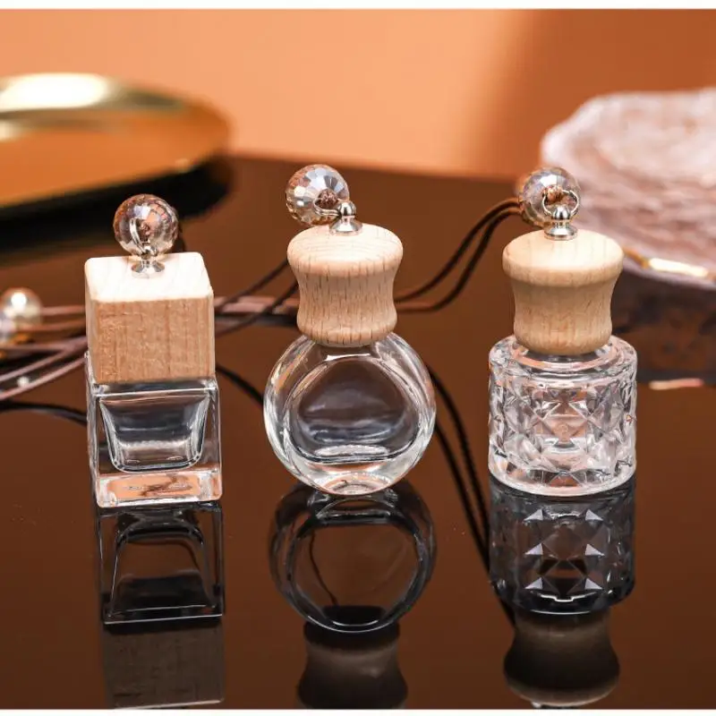 Bottiglia di Profumo per Auto, 1 Pezzo, Diffusore di Oli Essenziali in Vetro Vuoto, Decorazione Aromatica - immagine 3