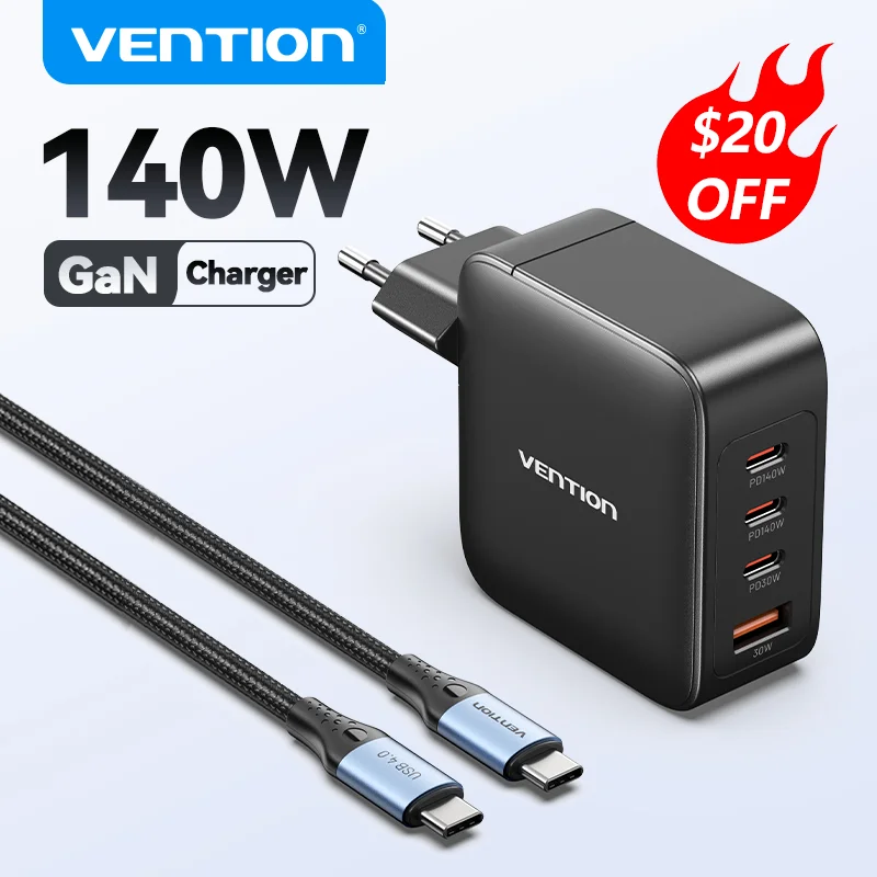 vention-140w-gan-charger-usb-tipo-c-pd31-caricabatterie-rapido-da-parete-per-macbook-pro-iphone-14-tablet-quick-charge-40-30-caricabatterie-per-telefono