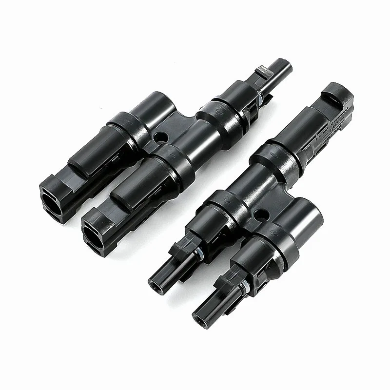 T2/T3/T4/T5/T6 Male&Femal Branch PV Solar panel Cable Connectors 30A 1000V Electrical Photovoltaic Panel Wire Connector 1 Pair