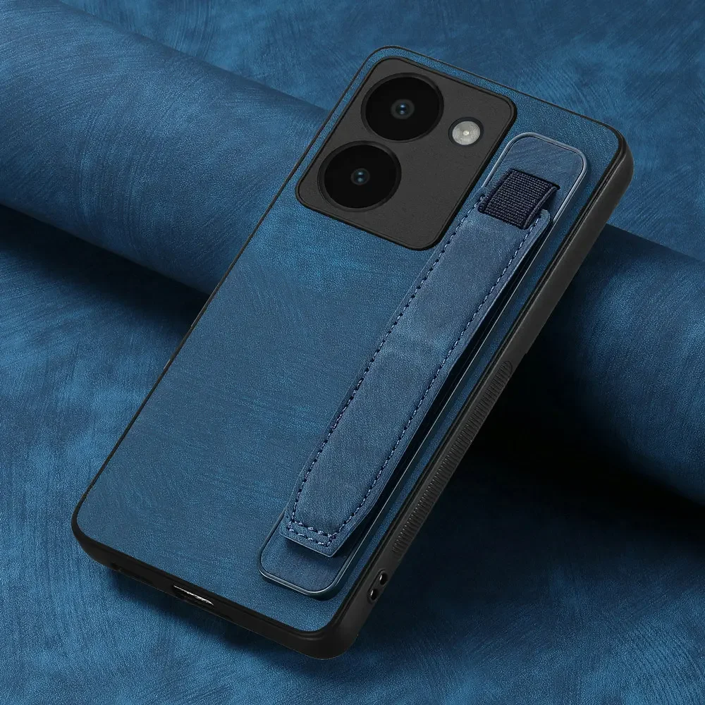 Luxury Leather 360° Protective Case with Wrist Strap & Lens Protection