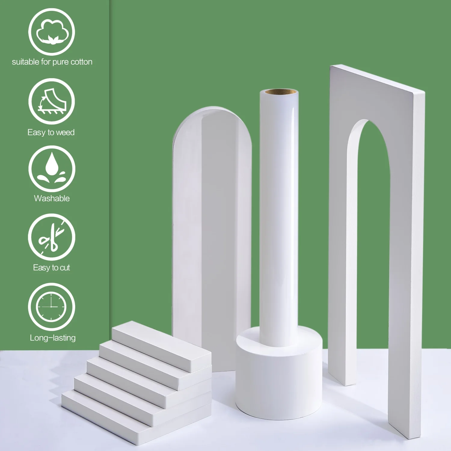 Lucky Goddness 승화 HTV 비닐 12 X5 FT 밝은 색상의 면직물 캔버스 자루 HTV 용 무광택 투명 승화 비닐