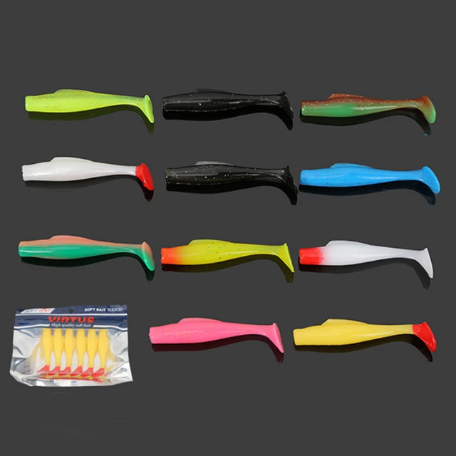 6pcs/Lot Fishing Minnow T Tail Soft Lures 8.5cm 5g Floating