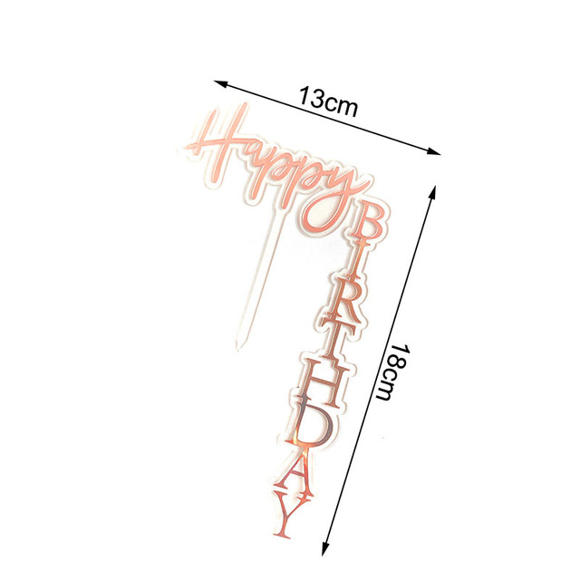 Birthday Acrylic Cake Topper Cake Toppers Birthday Cakes Party Wedding Decoration Anniversaire Candy Bar Father Mother
