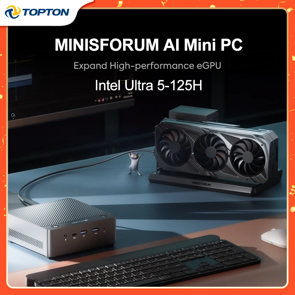 UH125 Pro Mini PC,MINISFORUM-AI,Intel Ultra 5, 125H, 2 USB