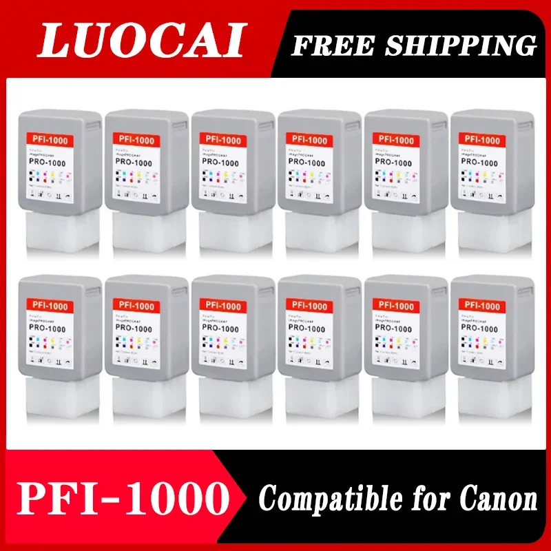 

NEW PFI-1000 PFI1000 Premium Compatible Printer Color Ink Cartridge Suit for Canon imagePROGRAF PRO-1000 full ink with chip